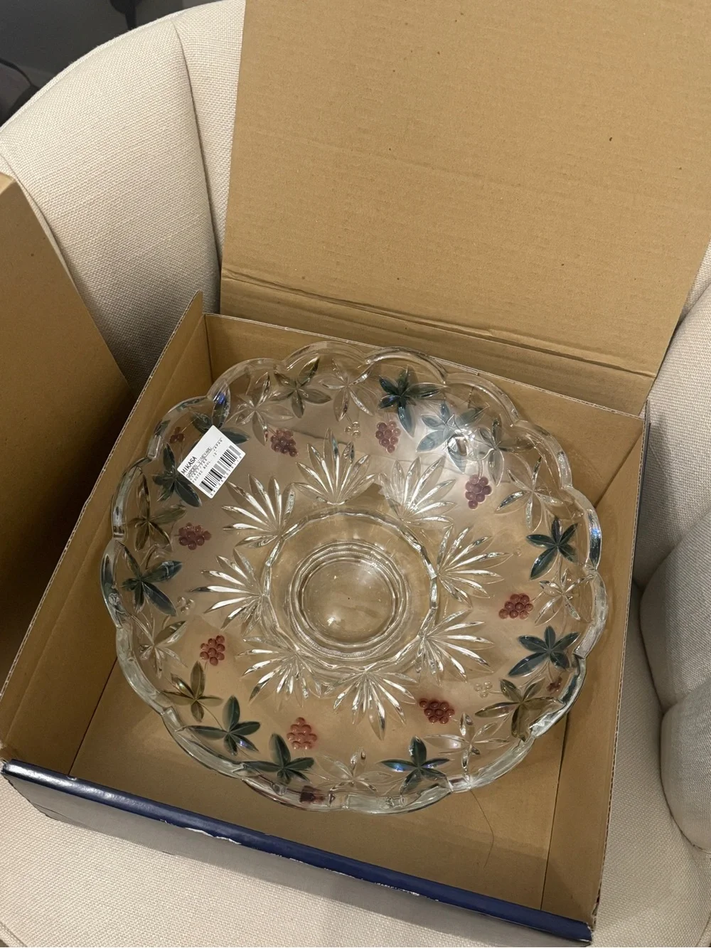 Vintage Mikasa Garden Vineyard Footed Bowl...NIB